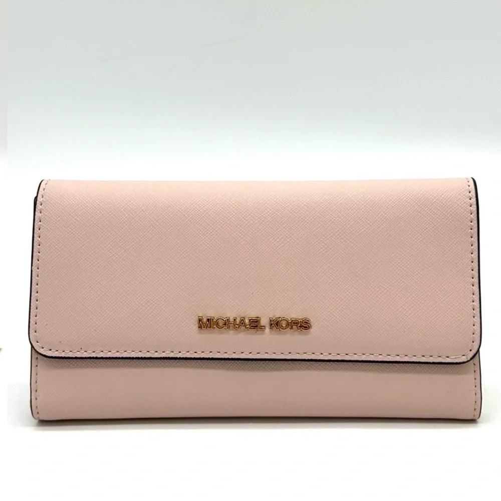 Michael Kors Large Trifold Wallet Vanilla/Brown (NWT) - Picture 3 of 9